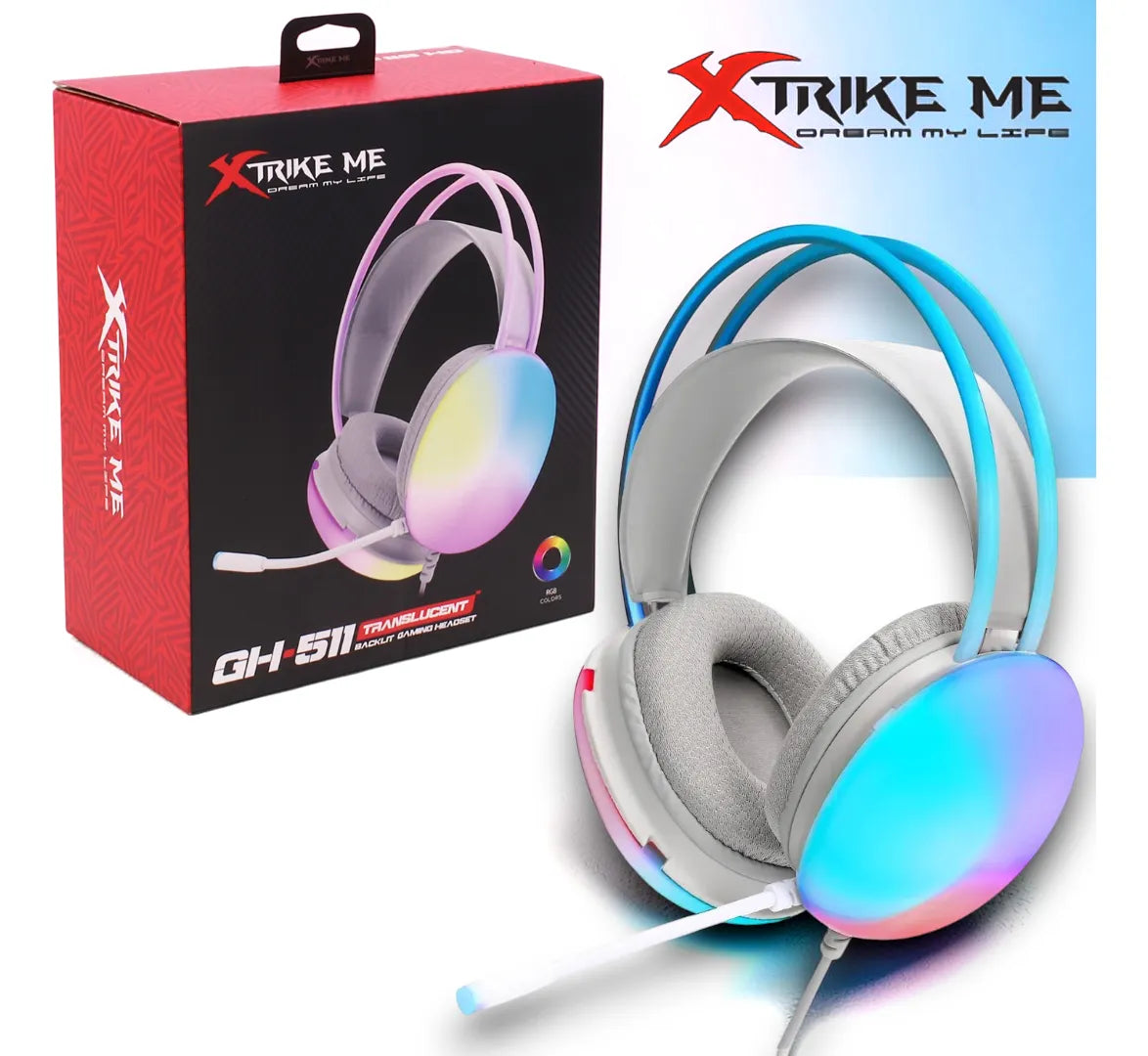 Audífonos Gamer Gh-511 Xtrike Me Multicolor Rgb Usb