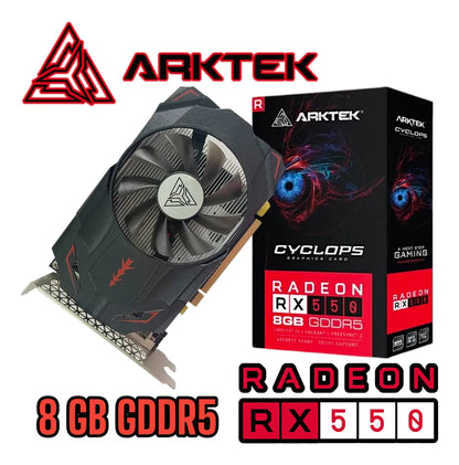 Tarjeta De Video Arktek Radeon Rx550 8gb Gddr5 128bit