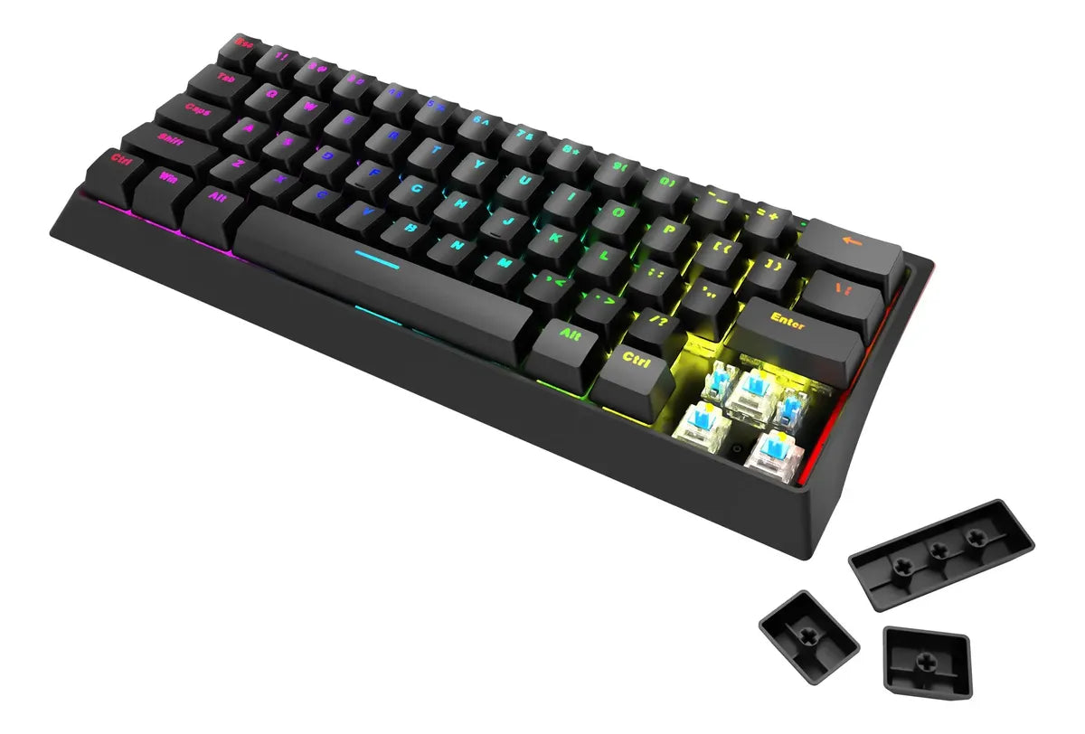Teclado Rgb Gaming Mecánico 60% Kg962 Tipo C Marvo