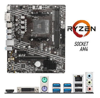 Placa Madre Amd Socket Am4 3gen Ddr4 A520m-a Pro Msi Negro