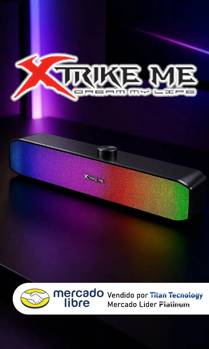 Barra De Sonido Sk-605 Alambrico Xtrike Me Rgb Usb 3.5mm