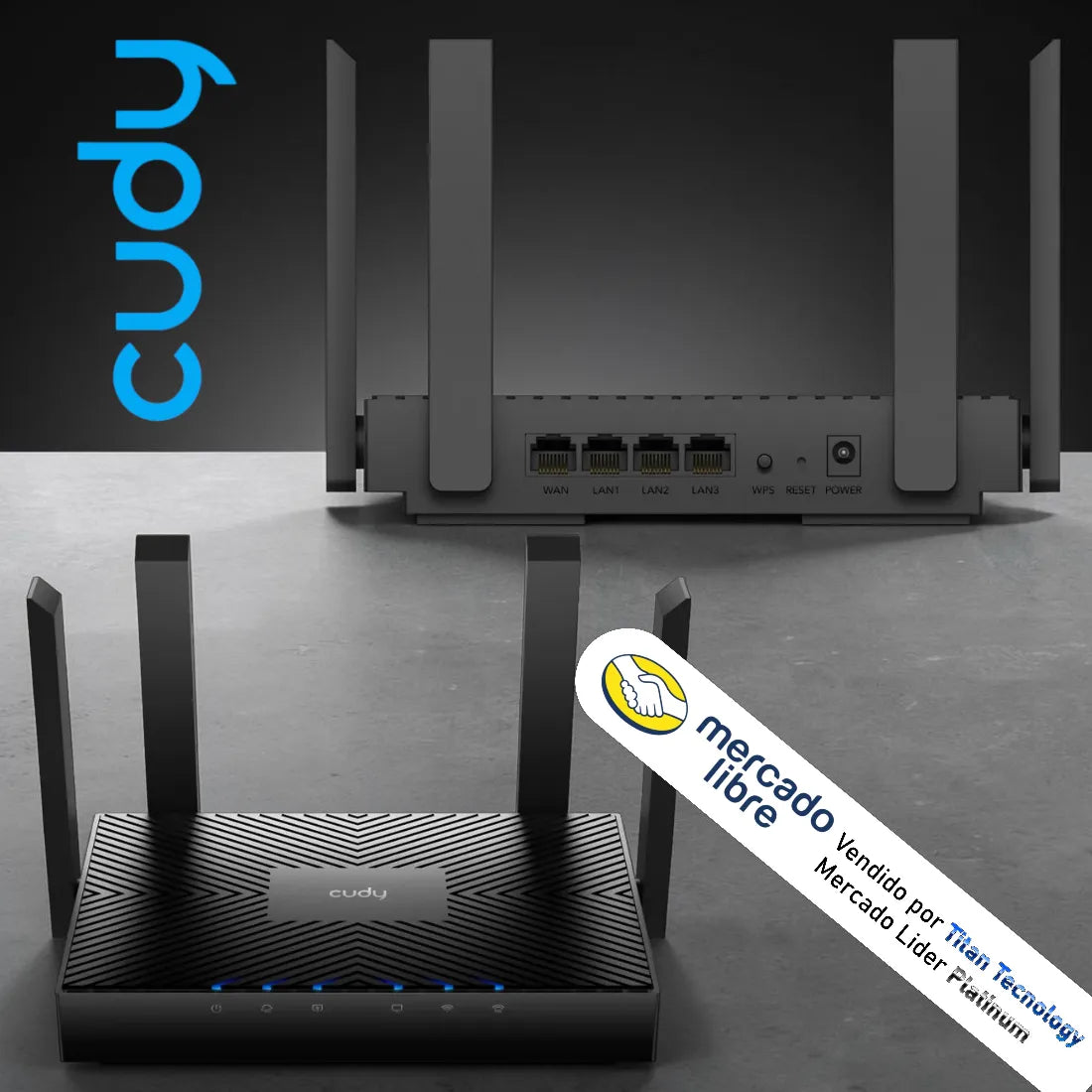 Router Cudy Wifi 6 Ax3000 Mesh 3 Puertos Gigabit Wr3000