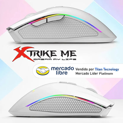 Mouse Xtrike Me Gm-314 7200 Dpi Rgb Gamer Blanco