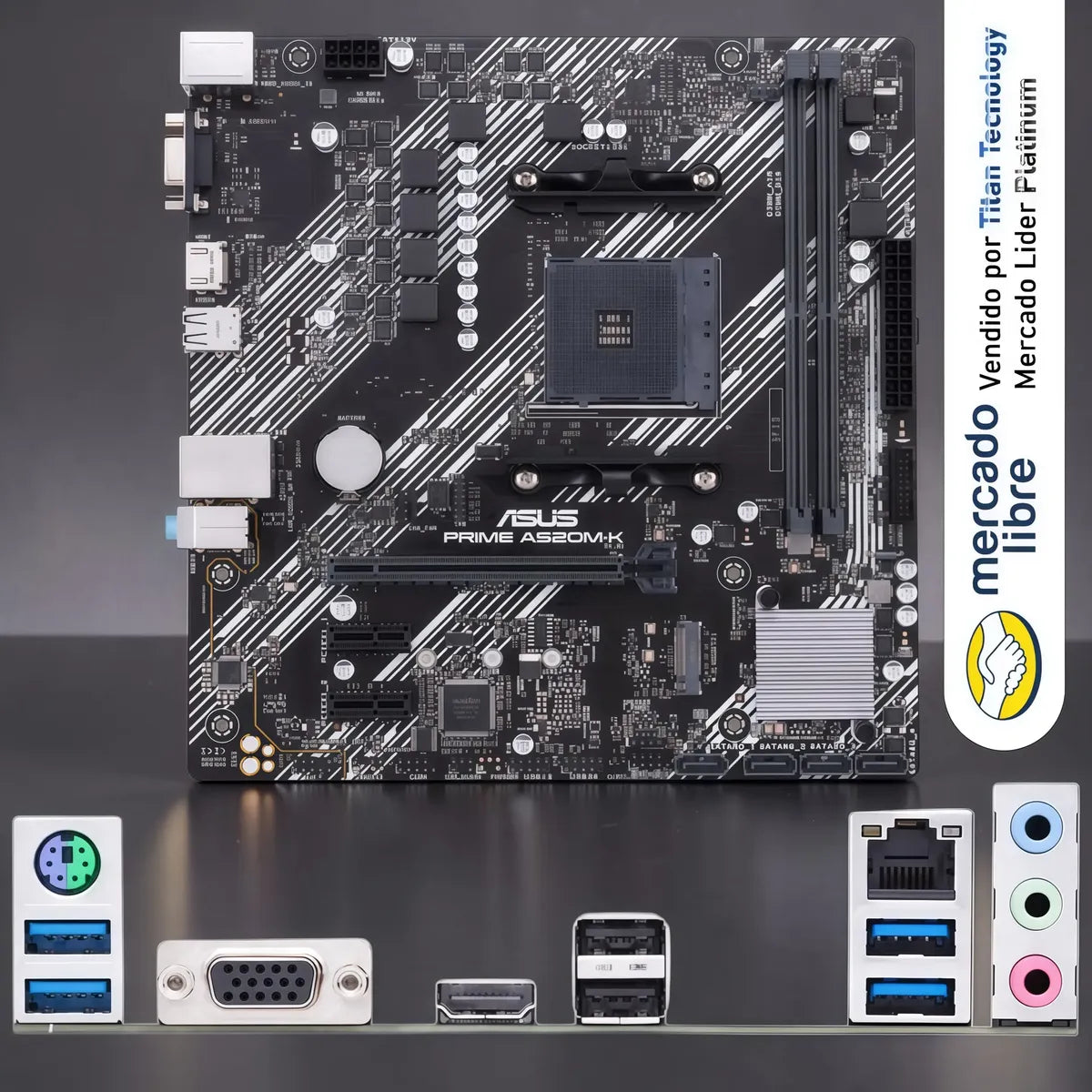 Placa Madre Tarjeta Madre Asus Prime A520m-k M Atx Amd Ryzen Negro
