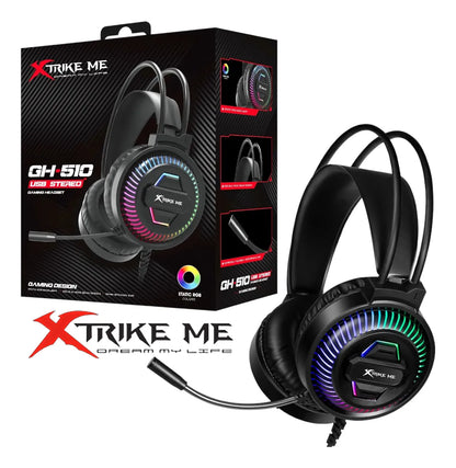 Audifono Con Microfono Gaming Xtrike Me Gh-510 Rgb Usb