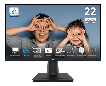 Monitor Msi 21.54 Fhd 100hz Hdmi Vga Pro Mp225v Hd Negro