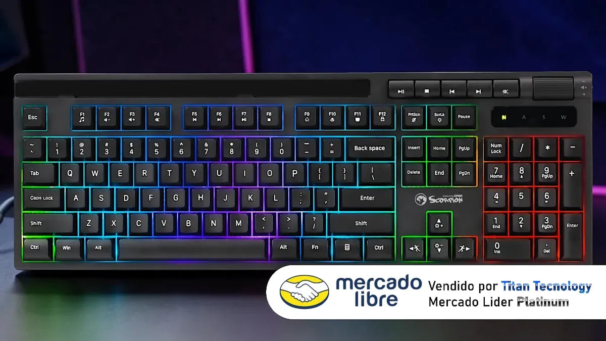 Marvo Teclado Gaming K603 En Soldat S40 De Membrana Rgb