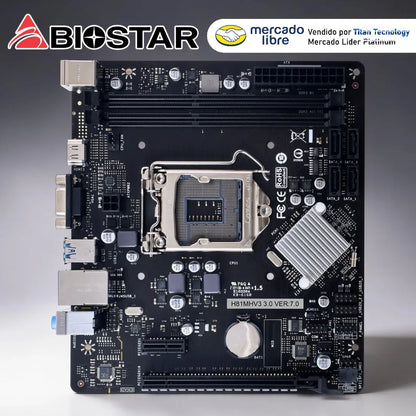 Tarjeta Madre Biostar H81mhv3 3.0 Hdmi Intel Lga 1150 Ddr3 Negro