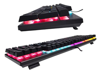 Teclado Mecánico Gaming Rgb Xtrike Me Gk-803 Switch Rojo Negro