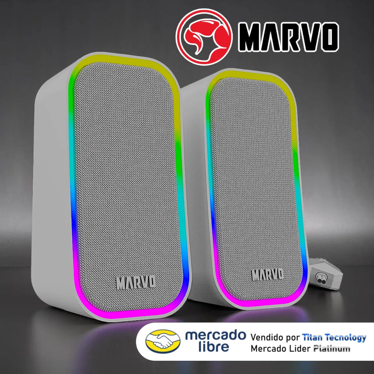 Parlantes Cornetas Gamer Marvo Havoc 20 Sg285 Rgb Stereo 6w