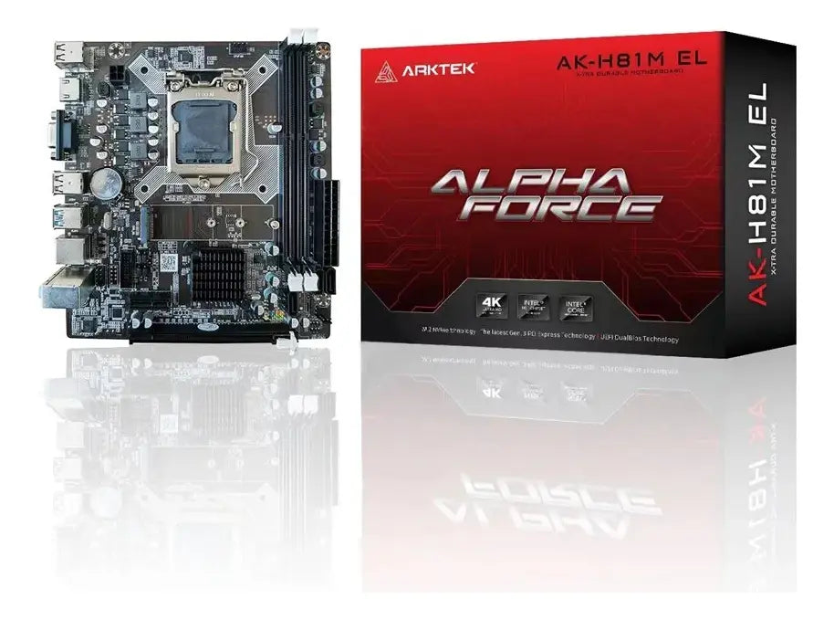 Tarjeta Madre Arktek Intel H81m El Ddr3 M2 Lga1150 4ta Gen Marrón Oscuro