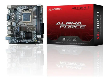 Tarjeta Madre Arktek Intel H81m El Ddr3 M2 Lga1150 4ta Gen Marrón Oscuro