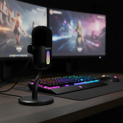 Micrófono Marvo Gamer Mic-08 Blast 50 Rgb Usb Condensador