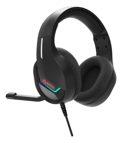 Audífono Marvo H8618 Bk Tactic 40 Rgb Estático Usb Scorpion
