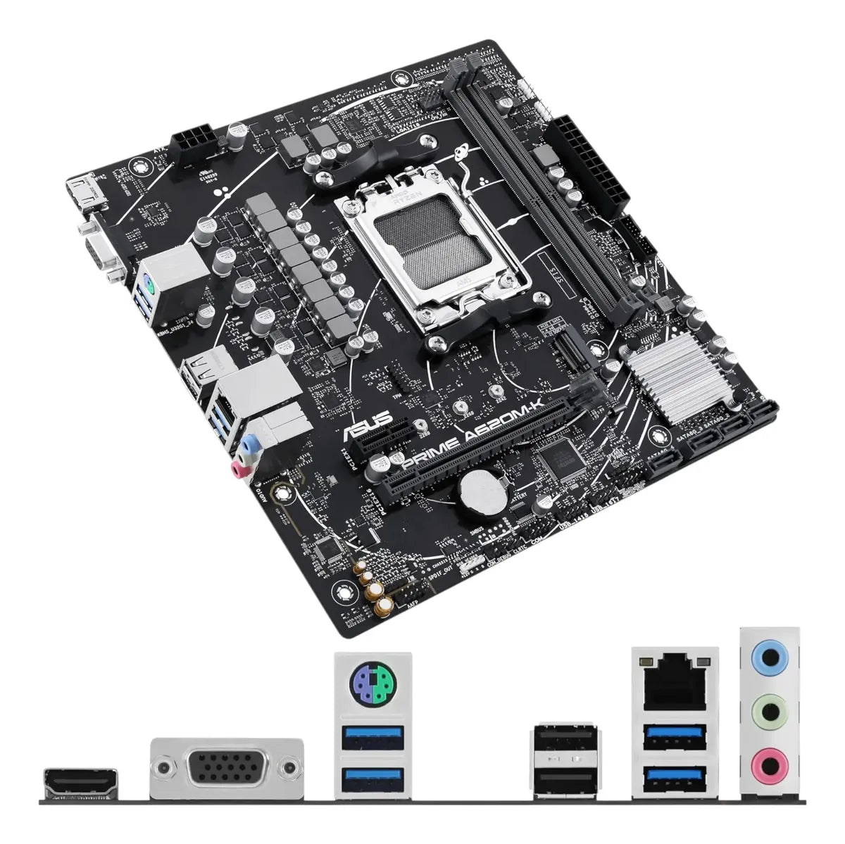 Tarjeta Madre Asus Prime A620m-k Am5 Ddr5 Pci 4.0 Ryzen 7000 Negro
