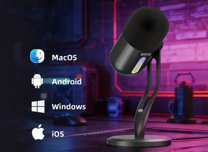 Micrófono Marvo Gamer Mic-08 Blast 50 Rgb Usb Condensador