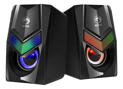 Corneta De Computadora Pc Laptop Marvo Sg-118 Rgb Gaming Negro