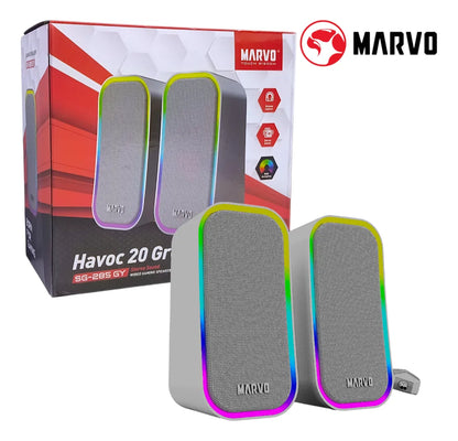 Parlantes Cornetas Gamer Marvo Havoc 20 Sg285 Rgb Stereo 6w