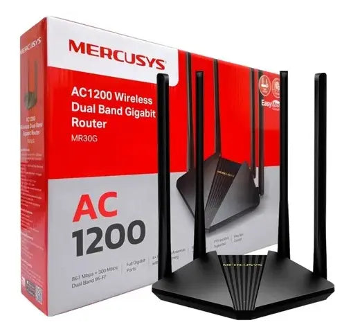 Router Wifi Doble Banda Gigabit Ac1200 Fibra Mr30g Mercusys