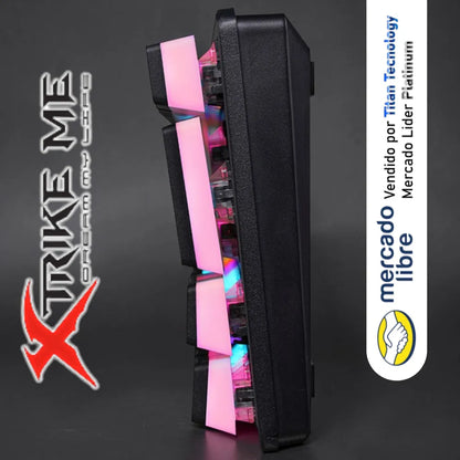 Teclado Mecánico Xtrikeme Gk-985p 61 Teclas Swicht Rojo 60% Negro