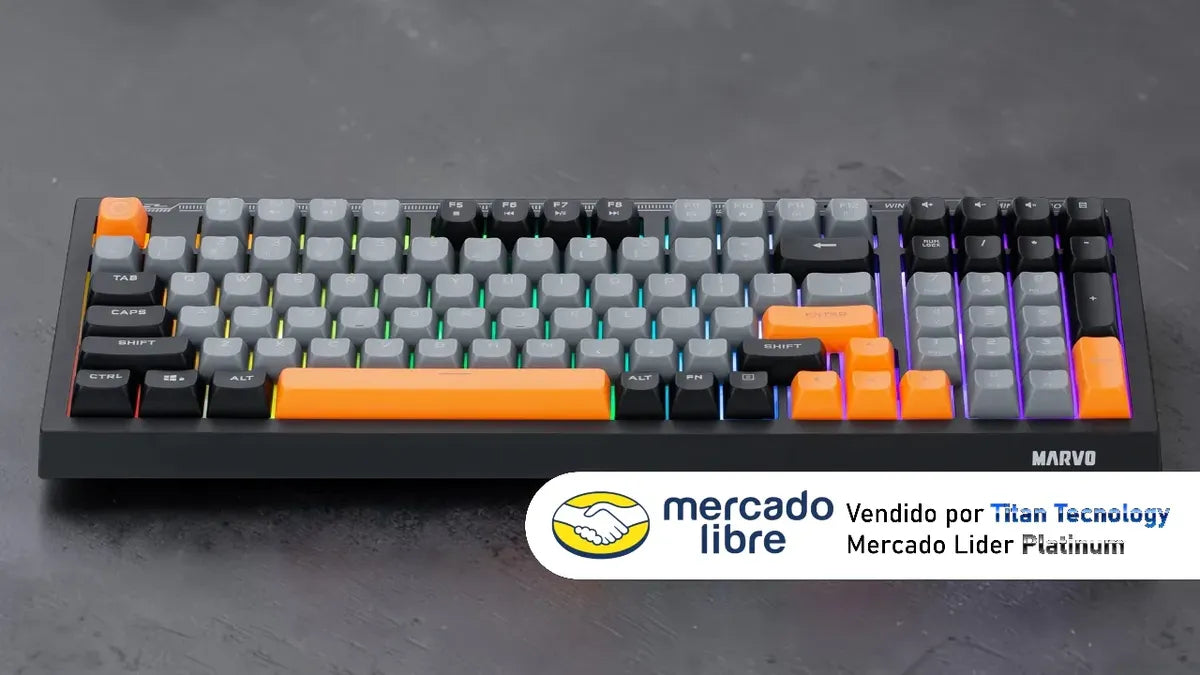 Marvo Teclado Gaming K603 En Soldat S40 De Membrana Rgb Negro Inglés Internacional