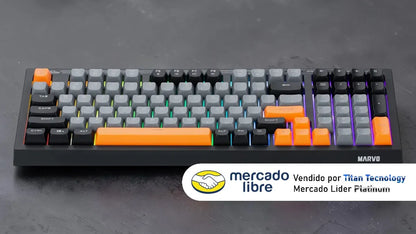 Marvo Teclado Gaming K603 En Soldat S40 De Membrana Rgb Negro Inglés Internacional