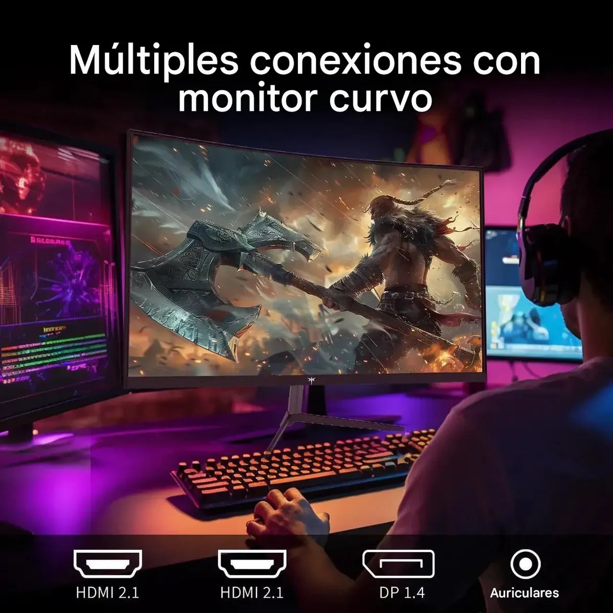 Monitor Curvo Para Juegos Ktc De 24 Pulgadas 165hz Fhd 1080p Negro