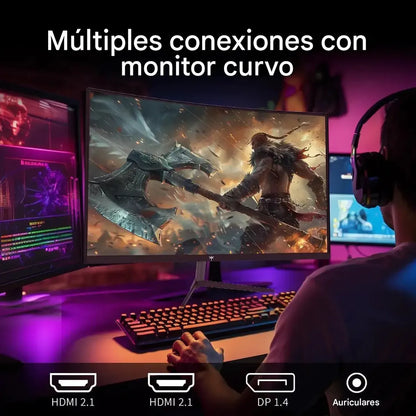 Monitor Curvo Para Juegos Ktc De 24 Pulgadas 165hz Fhd 1080p Negro