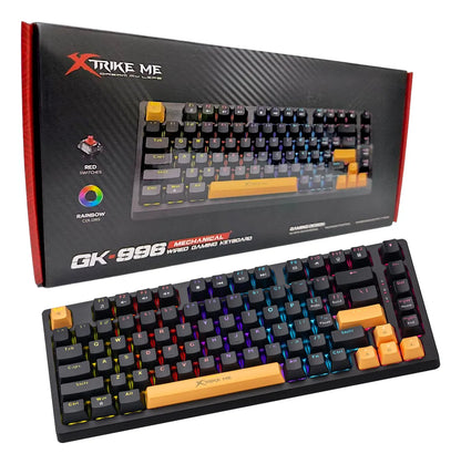 Teclado Mecánico Gaming Rgb Xtrike Me Gk-996 Swiche Rojo Negro