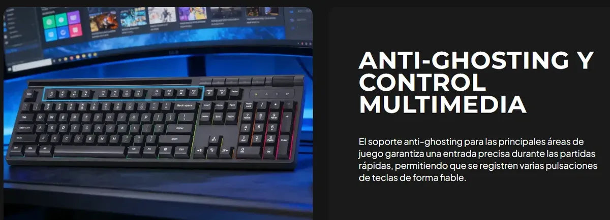 Marvo Teclado Gaming K603 En Soldat S40 De Membrana Rgb