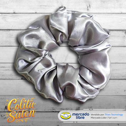 Scrunchies / Colita / Moñera / Moño De Satén - Pack De 3 Unidades