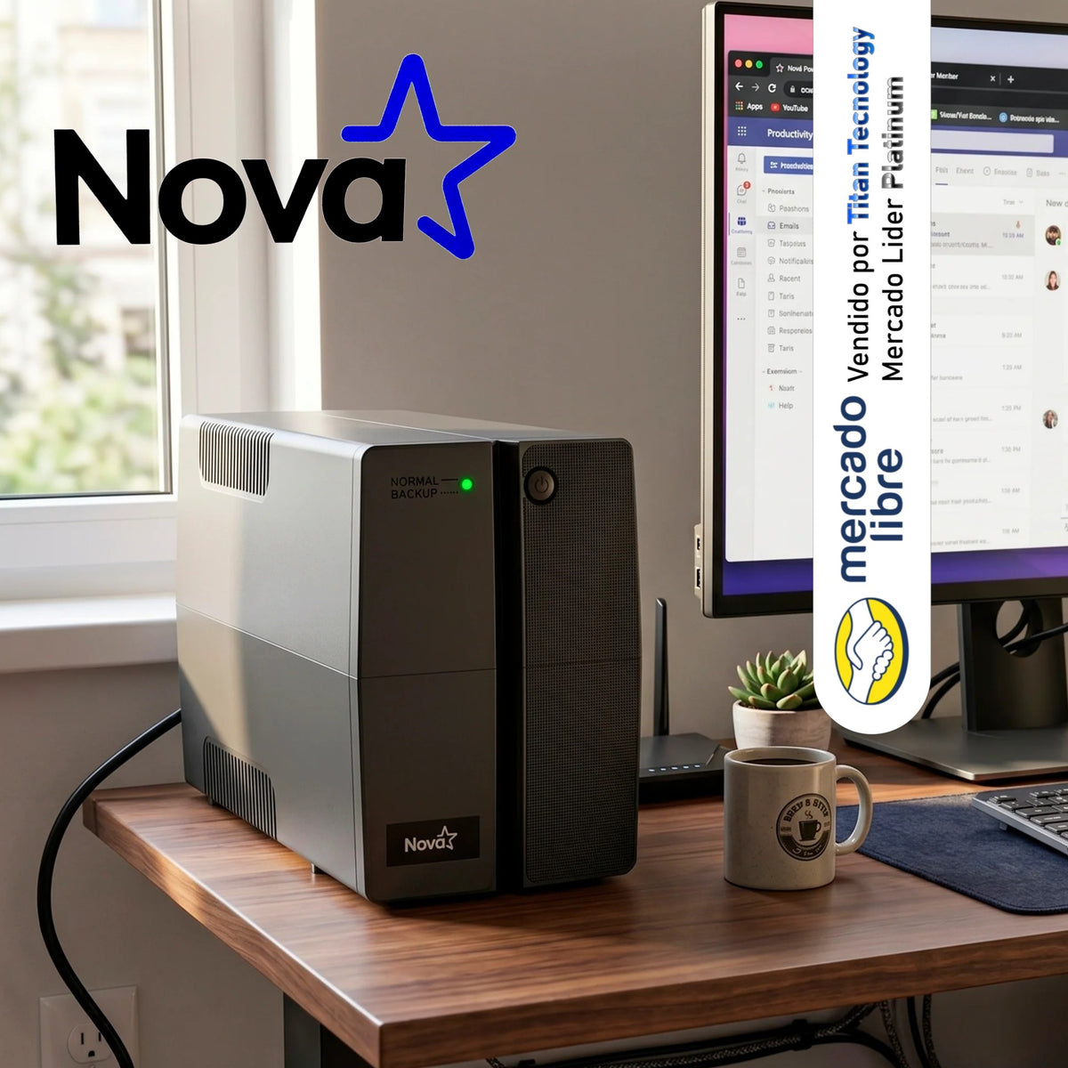 Ups Nova 600va 360w Up-635 6 Tomas